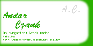 andor czank business card